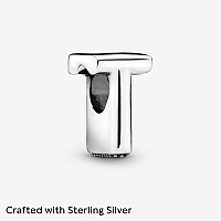 Pandora Jewelry Letter T Sterling Silver Charm