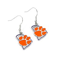 Aminco Ncaa Clemson Tigers Home State Earrings Arkansas Razorbacks 25