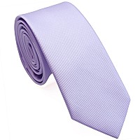 Zenxus Solid Skinny Ties For Men 25 Inch Slim Lilac Lavender Necktie