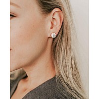 Sweetv Cubic Zirconia Stud Earrings For For Womengirlsbridesmaid Rose Gold Earrings For Weddingbridalprompartydaily Wear