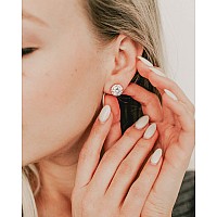 Sweetv Cubic Zirconia Stud Earrings For For Womengirlsbridesmaid Rose Gold Earrings For Weddingbridalprompartydaily Wear