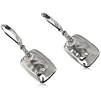 Nine West Womens Silvertone Crystal Drop Earrings