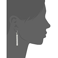 Nine West Silvertone Crystal Linear Earrings