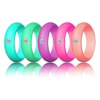 Silicone Diamond Wedding Ring Luniqi Silicone Band With Rhinestone For Women Bling And Shine Diamond For Single Or Married Wom