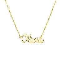 Awegift Personalized Name Necklace For Women Gold Plated Best Friend Birthday Jewelry Gifts For Her Olivia