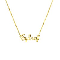 Awegift Name Necklace Big Initial Gold Plated Best Friend Jewelry Women Gift For Her Sydney