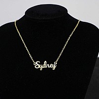 Awegift Name Necklace Big Initial Gold Plated Best Friend Jewelry Women Gift For Her Sydney