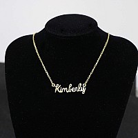 Awegift Name Necklace Big Initial Gold Plated Best Friend Jewelry Women Gift For Her Kimberly