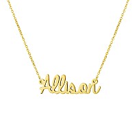 Awegift Women Jewelry Name Necklace Big Initial Gold Plated Best Friend Women Gift For Her Allison