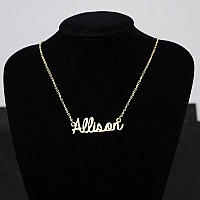 Awegift Women Jewelry Name Necklace Big Initial Gold Plated Best Friend Women Gift For Her Allison