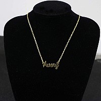 Name Necklace Big Initial Gold Plated Best Friend Jewelry Women Gift For Her Avery