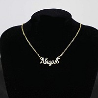 Big Initial Name Necklace Gold Plated Best Friend Jewelry Girls Women Gift For Her Abigail