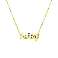 Awegift Jewelry For Name Necklace Big Initial Gold Plated Best Friend Women Gift For Her Ashley