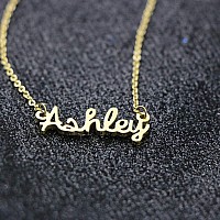 Awegift Jewelry For Name Necklace Big Initial Gold Plated Best Friend Women Gift For Her Ashley