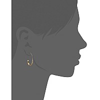 Lucky Brand Womens Brushed Gold Modern Hoop Earrings One Size