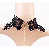 Iwensheng Halloween Costumes Jewelry For Women Steampunk Black Lace Choker Necklace Gothic Jewelry Accessories Vampire Choker