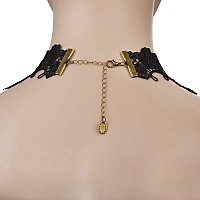 Iwensheng Halloween Costumes Jewelry For Women Steampunk Black Lace Choker Necklace Gothic Jewelry Accessories Vampire Choker