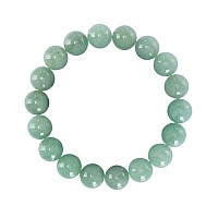 Adabele Real Natural Green Aventurine Gemstone Beaded Bracelet 75 Inch Stretch Chakras Healing Crystal Stone Jewelry Women Men