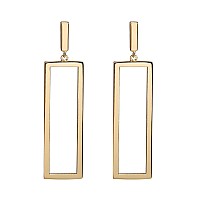 Gold Rectangle Geometric Drop Dangle Earrings For Women Girls Fashion Prom Jewelry