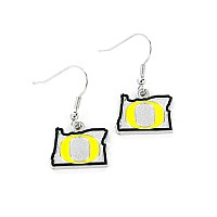 Aminco Ncaa Oregon Ducks Home State Earrings