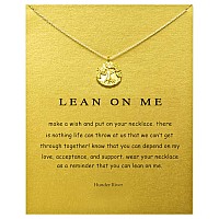 Baydurcan Friendship Tree Of Life Necklace With Message Card Gift Card Gold Tree Of Life