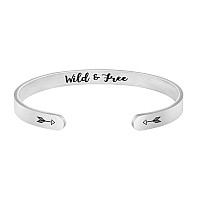 Joycuff Wild And Free Bracelet Inspirational Gifts For Boyfriend Father Husband Son Gifts For Him Father Day