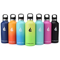 Hydro Cell Stainless Steel Water Bottle With Straw Standard Mouth Lids 32Oz 24Oz 20Oz 16Oz Keeps Liquids Hot Or Cold With Dou