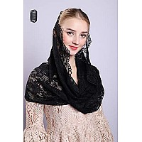 Soft And Comfortable Mantilla Veils Spanish Style Lace Infinity Veil Mantilla Latin Black