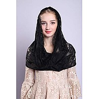 Soft And Comfortable Mantilla Veils Spanish Style Lace Infinity Veil Mantilla Latin Black