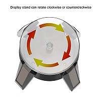 Solar Turntablesolar Rotating Display Stand 360 Rotating Turntable With Led Light For Watch Phone Jewelry Display Black