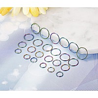 Loyallook 18Pcs 20G 316L Stainless Steel Nose Ring Hoop Cartilage Hoop Septum Piercing 612Mm H24Pcs Color Tone