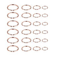 Loyallook 18Pcs 20G 316L Stainless Steel Nose Ring Hoop Cartilage Hoop Septum Piercing 612Mm Krose Gold Tone