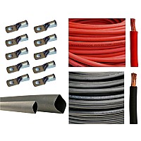 Windynation Wni 6 Awg 6 Gauge 25 Feet Black 25 Feet Red Battery Welding Pure Copper Ultra Flexible Cable 5Pcs Of 516 5Pcs 38