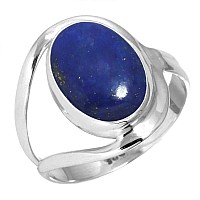 Jeweloporium 925 Silver Ring For Women Size 75 Blue Natural Lapis Lazuli Gemstone Vintage Silver Ring Halloween Gift Solitair