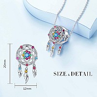 Forever Queen Dream Catcher Charm Fit Charms Bracelet 925 Sterling Silver Feathers Tassel Bead Charm With Colorful Stones Pendan