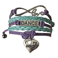 Sportybella Dance Charm Bracelet Dance Jewelry Cute Bracelets For Women Teens And Girls Engraved I Love Dance Charm Gi