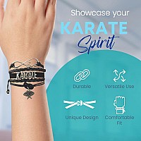 Sportybella Karate Charm Bracelet Infinity Karate Adjustable Charm Bracelet With Martial Arts Charm Gift For Women And Girls