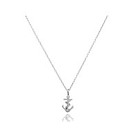 Hundred River Friendship Anchor Compass Necklace Good Luck Elephant Pendant Chain Necklace With Message Card Gift Card Anchor S