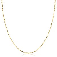 Pori Jewelers 10K Solid Gold 20Mm Diamond Cut Mirror Chain Necklace And Anklet Unisex Sizes 1030 Yellow White Rose Or