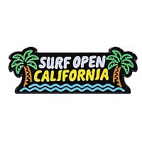 Surf Open California Neon Sign Enamel Pin Glowinthedark Souvenir Pin