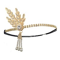 Dreshow 1920S Accessories Sets Costume Gatsby Feather Headband Earrings Gloves