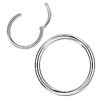 14 Gauge Hoop Nose Rings For Women Men Silver Nose Ring Hoop Surgical Steel Nose Hoop Hypoallergenic Body Piercing Rings For Sep