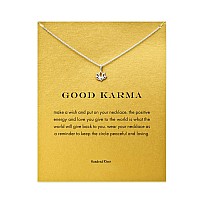 Hundred River Lotus Flower Necklace With Message Card Gift Card Sliver Lotus Flower