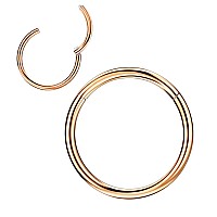 14 Gauge Hoop Nose Rings For Women Men Rose Gold Nose Ring Hoop Surgical Steel Nose Hoop Hypoallergenic Body Piercing Rings For