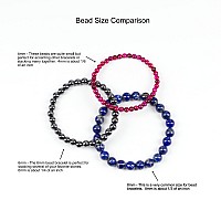 Cherry Tree Collection Small Medium Large Sizes Gemstone Beaded Bracelets For Women Men And Teens 6Mm Round Beads Ros