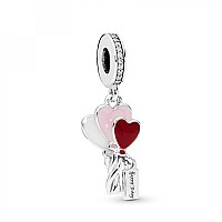 Pandora Heart Balloons Mixed Enamel Clear Cz