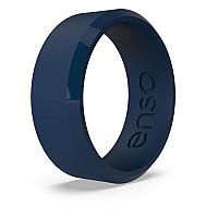 Enso Rings Bevel Classic Silicone Wedding Ring Hypoallergenic Unisex Wedding Band Comfortable Band For Active Lifestyle 8M