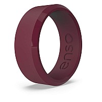 Enso Rings Bevel Classic Silicone Wedding Ring Hypoallergenic Unisex Wedding Band Comfortable Band For Active Lifestyle 8M