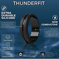 Thunderfit Silicone Wedding Ring For Men 1 Ring Black 9510 198Mm