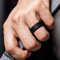 Thunderfit Silicone Wedding Ring For Men 1 Ring Black 9510 198Mm